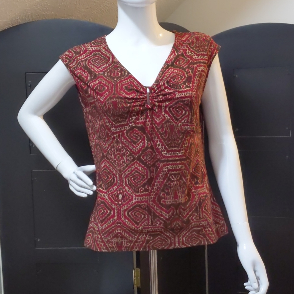 🔷️5/$25🔷️ CHAPS Sleeveless Shirt - Large Petite